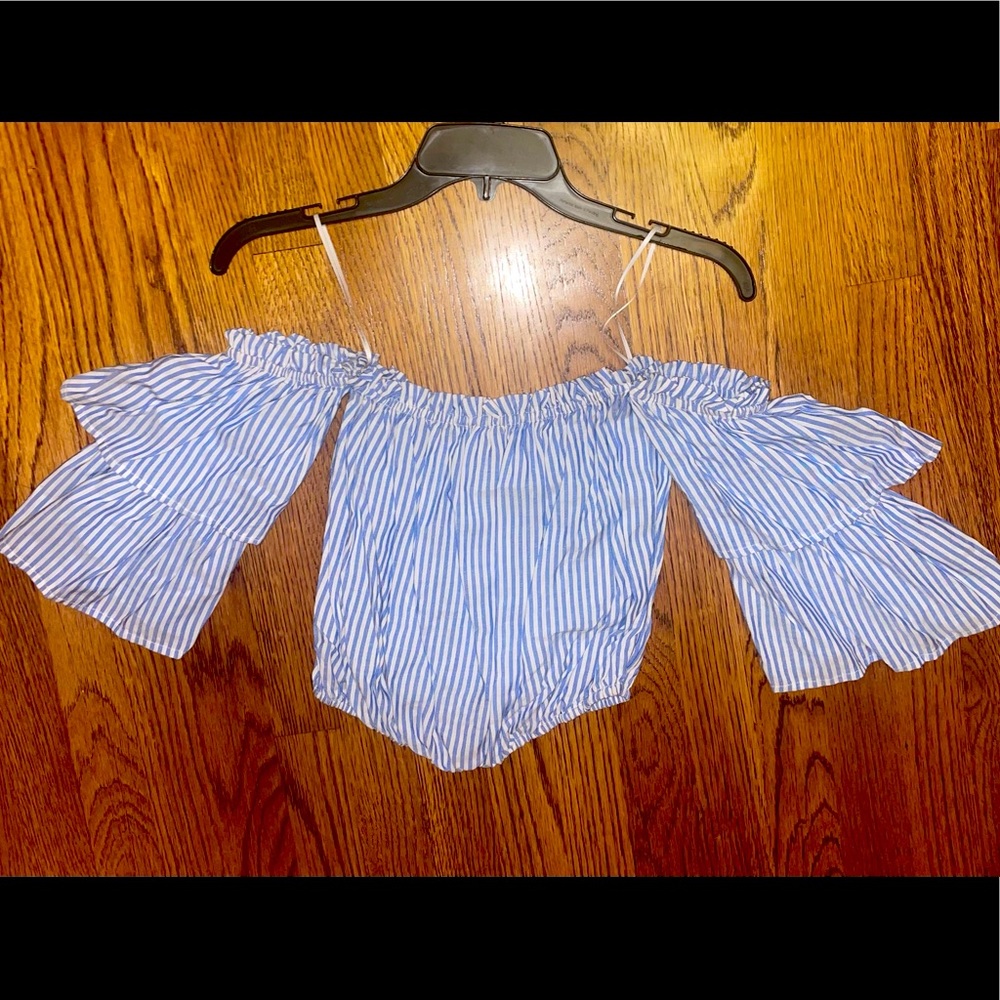 Blue off the shoulder top!